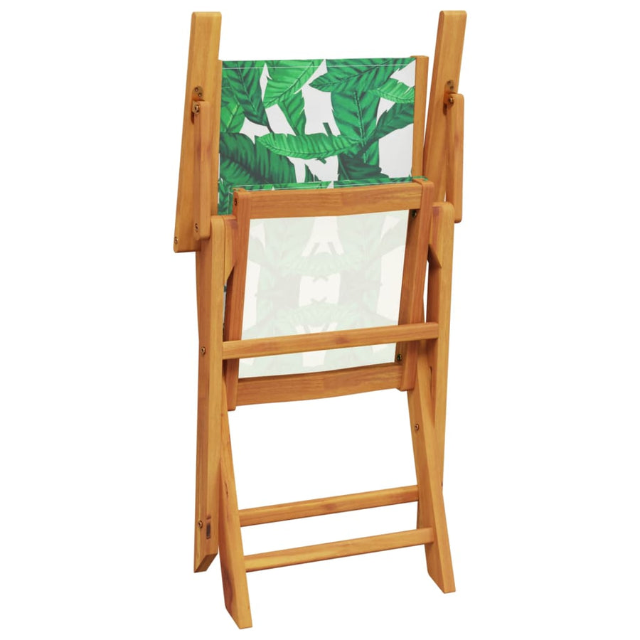 Tuinstoelen 8 st inklapbaar stof en massief hout groen