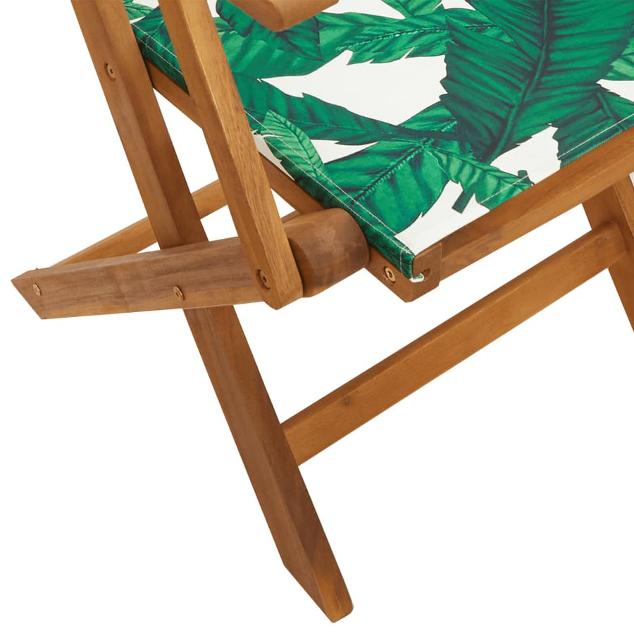 Tuinstoelen 8 st inklapbaar stof en massief hout groen