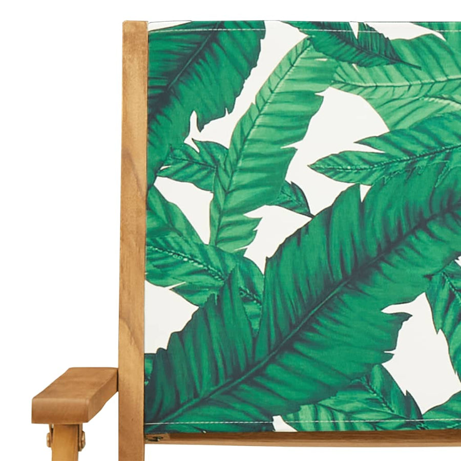 Tuinstoelen 8 st inklapbaar stof en massief hout groen