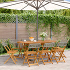 8 Pcs Folding Garden Chairs Poly Rattan and Solid Wood Grey