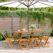 Tuinstoelen 8 st inklapbaar poly rattan massief acaciahout grijs