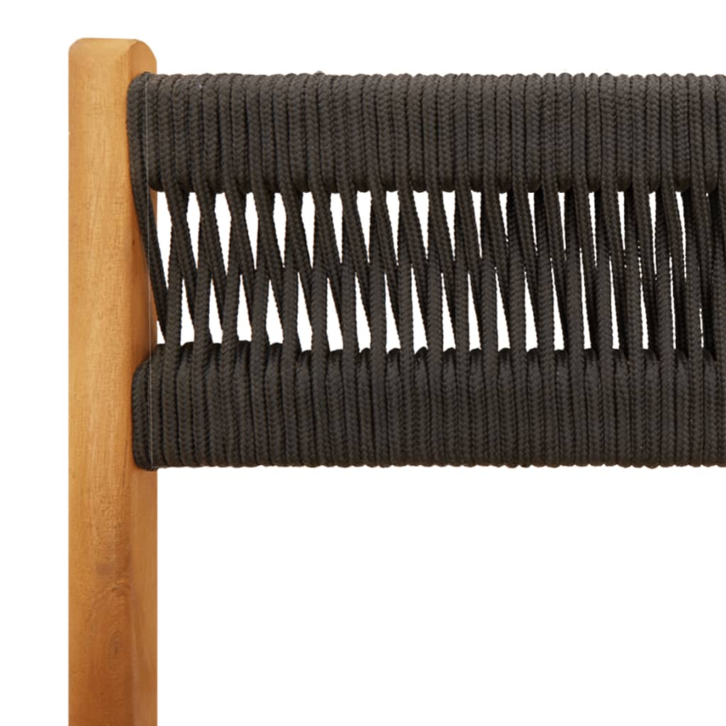 Tuinstoelen 8 st inklapbaar massief acaciahout zwart
