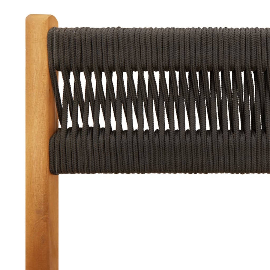 Tuinstoelen 8 st inklapbaar massief acaciahout zwart