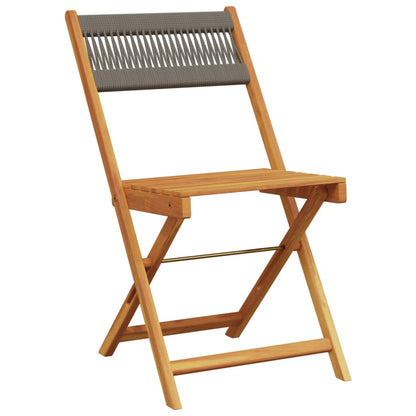 Tuinstoelen 4 st inklapbaar massief acaciahout grijs