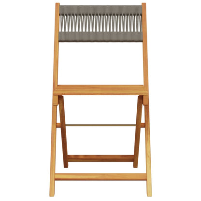 Tuinstoelen 4 st inklapbaar massief acaciahout grijs