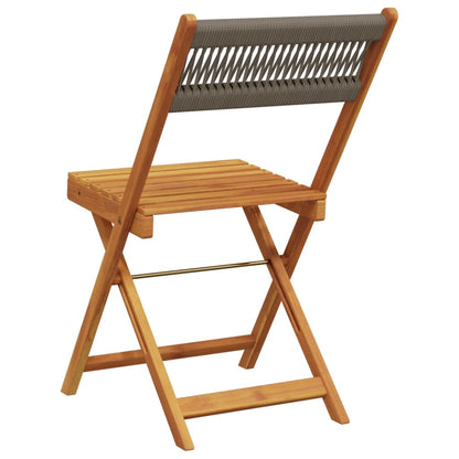 Tuinstoelen 4 st inklapbaar massief acaciahout grijs
