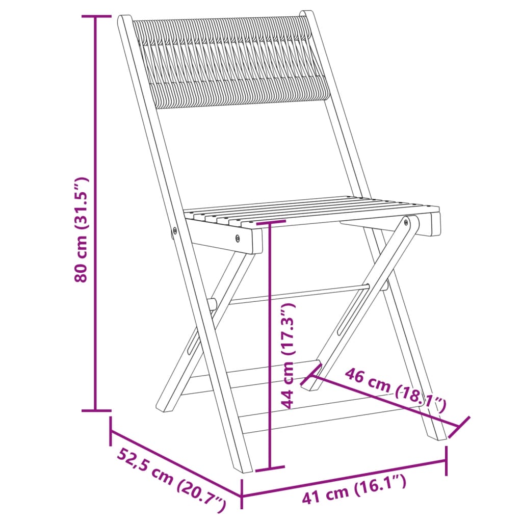 Tuinstoelen 4 st inklapbaar massief acaciahout grijs