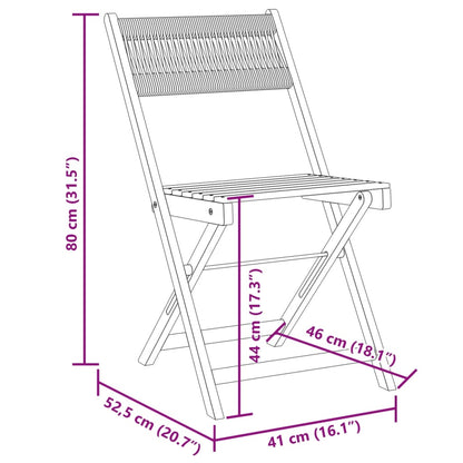 Tuinstoelen 4 st inklapbaar massief acaciahout grijs