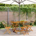 Folding Garden Chairs 4 pcs Solid Acacia Wood Grey