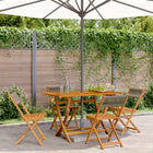 Folding Garden Chairs 4 pcs Solid Acacia Wood Grey