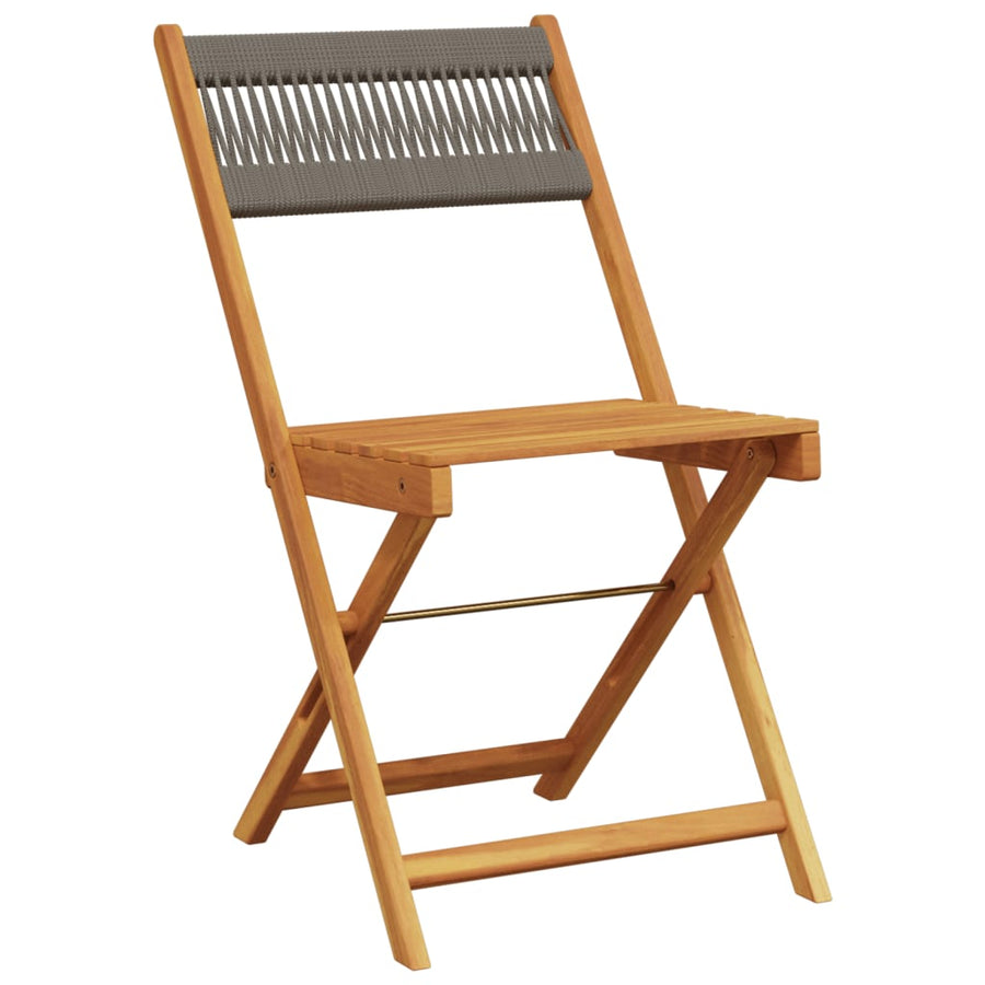 Tuinstoelen 6 st inklapbaar massief acaciahout grijs
