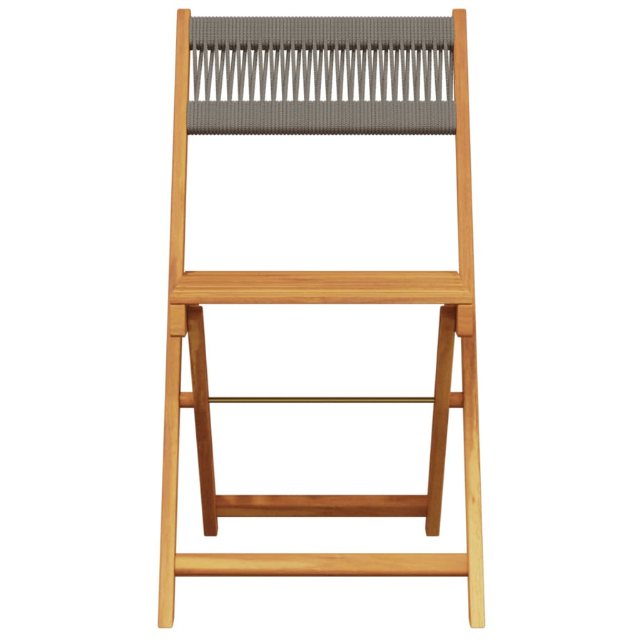 Tuinstoelen 6 st inklapbaar massief acaciahout grijs
