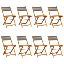 Tuinstoelen 8 st inklapbaar massief acaciahout grijs