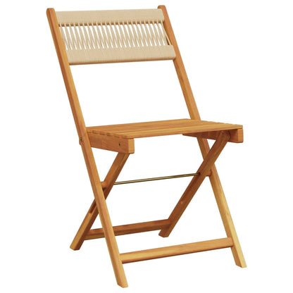 Tuinstoelen 4 st inklapbaar massief acaciahout beige