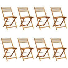Tuinstoelen 8 st inklapbaar massief acaciahout beige