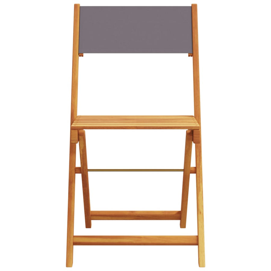 Tuinstoelen 4 st inklapbaar massief hout en stof antracietkleur