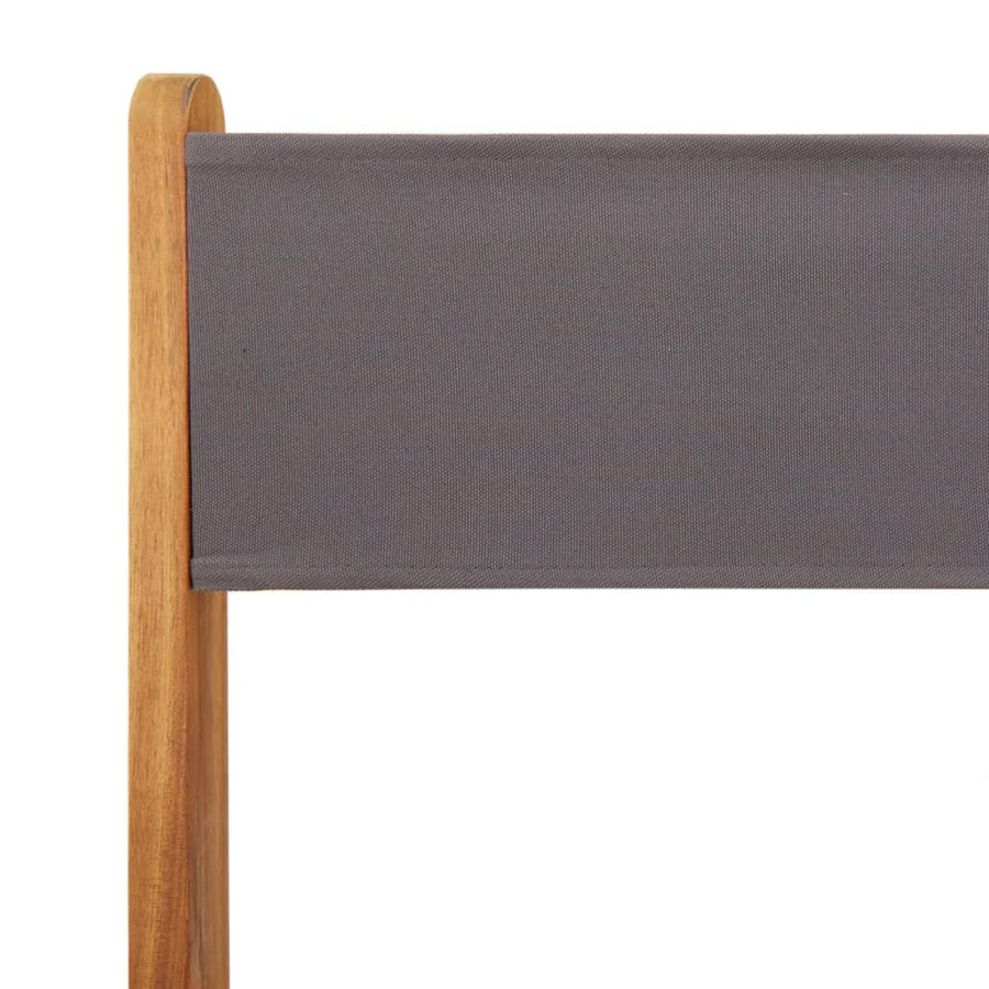 Tuinstoelen 4 st inklapbaar massief hout en stof antracietkleur
