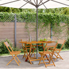 Garden chairs 4 pcs foldable fabric and solid wood taupe