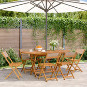 Tuinstoelen 6 st massief acaciahout taupe inklapbaar
