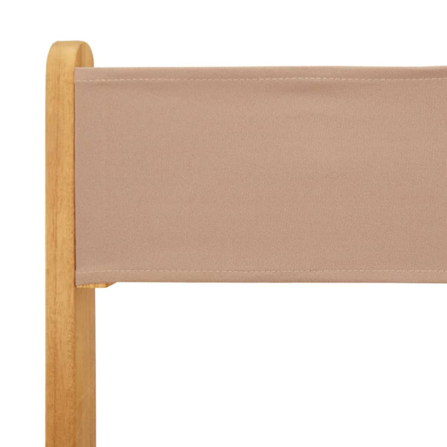 Tuinstoelen 8 st inklapbaar stof en massief hout taupe