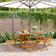 Tuinstoelen 6 st inklapbaar massief acaciahout groen
