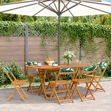 Tuinstoelen 6 st inklapbaar stof en massief hout groen