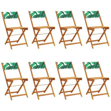 Tuinstoelen 8 st inklapbaar stof en massief hout groen