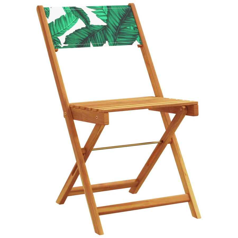 Tuinstoelen 8 st inklapbaar stof en massief hout groen