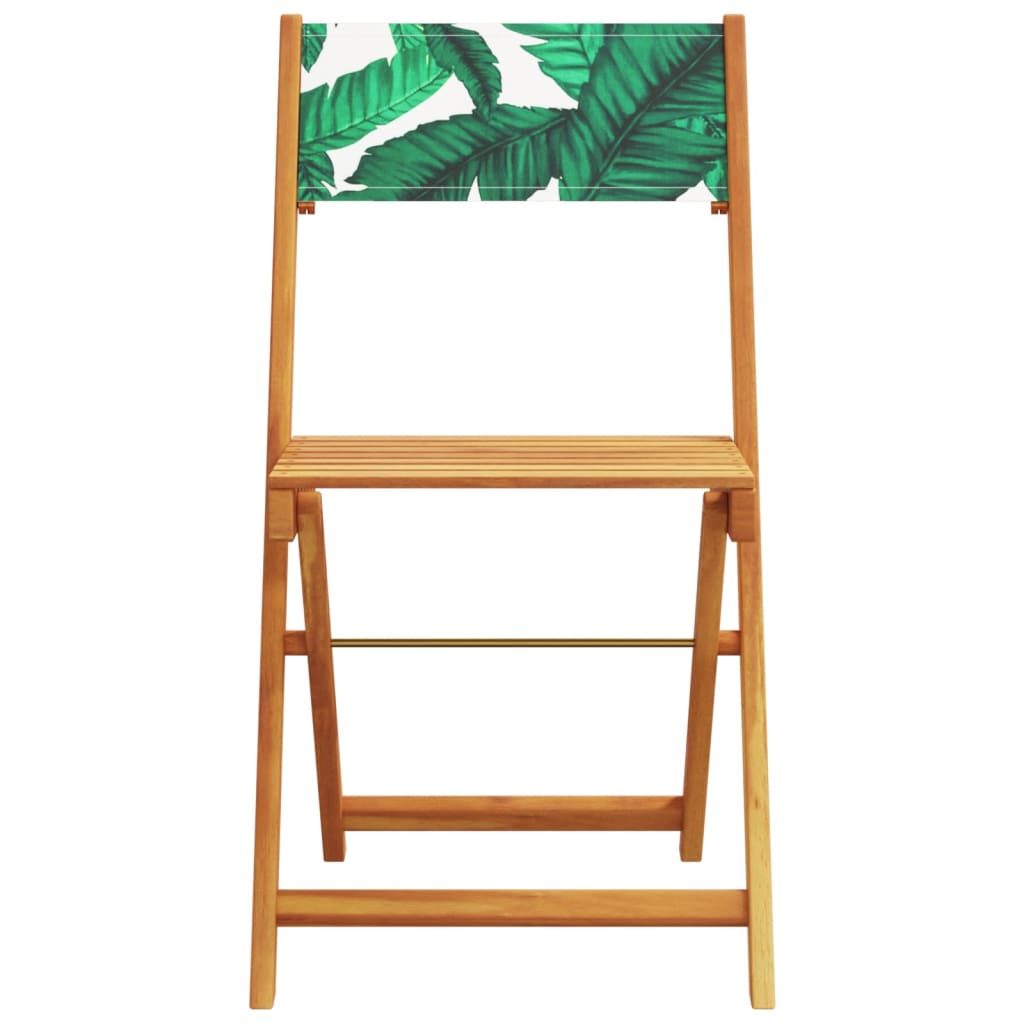 Tuinstoelen 8 st inklapbaar stof en massief hout groen