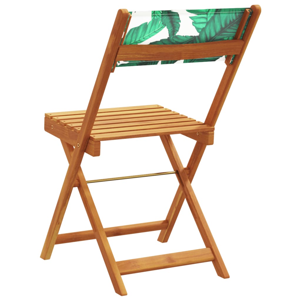 Tuinstoelen 8 st inklapbaar stof en massief hout groen
