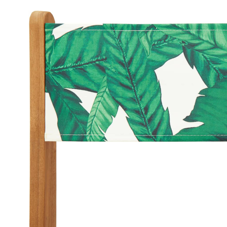Tuinstoelen 8 st inklapbaar stof en massief hout groen