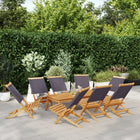 Tuinstoel massief acaciahout stof antraciet 8 stuks