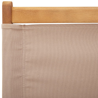Tuinstoelen 4 st inklapbaar stof en massief hout taupe