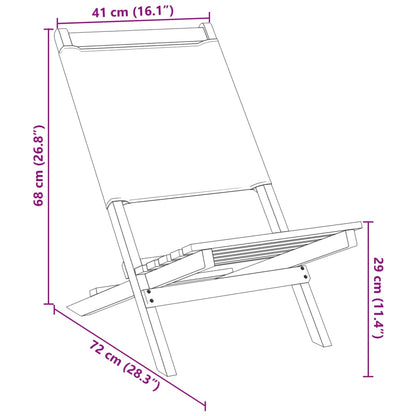 Tuinstoelen 8 st inklapbaar stof en massief hout taupe
