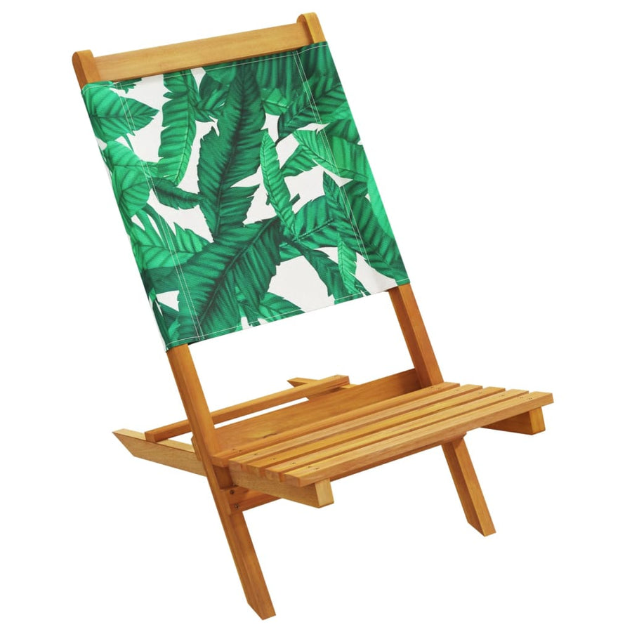 Tuinstoelen 6 st inklapbaar stof en massief hout groen