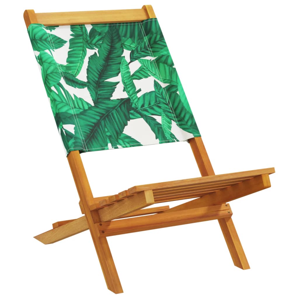 Tuinstoelen 8 st inklapbaar stof en massief hout groen
