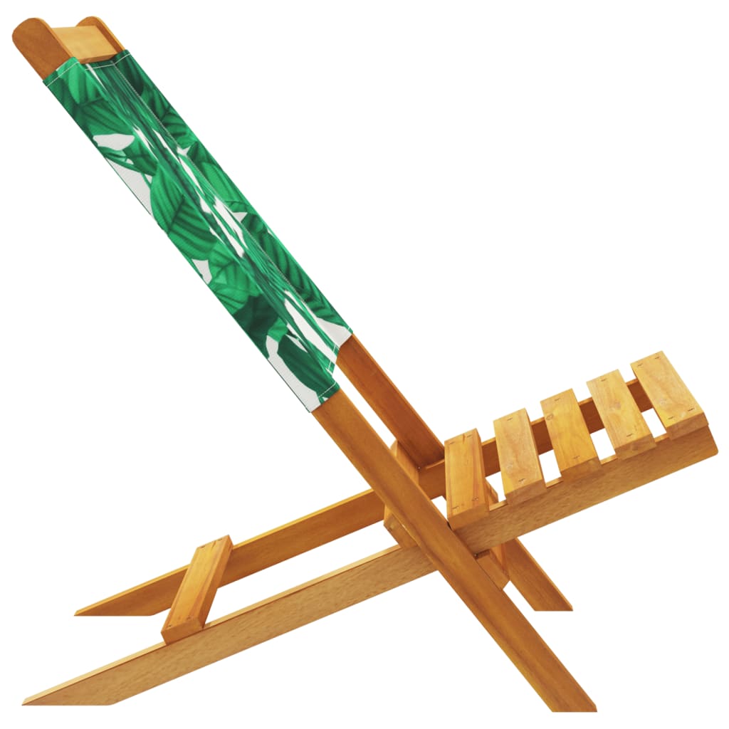 Tuinstoelen 8 st inklapbaar stof en massief hout groen