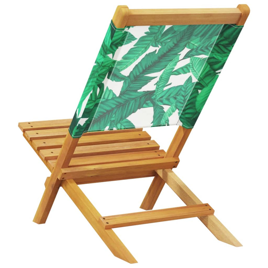 Tuinstoelen 8 st inklapbaar stof en massief hout groen