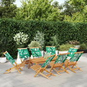 Tuinstoel massief acaciahout groen 8 stuks