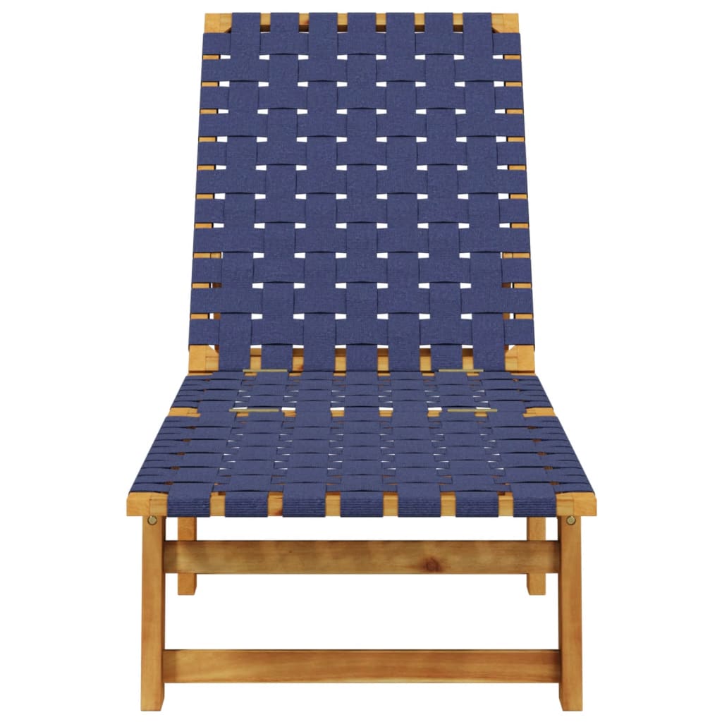 Ligbedden Massief Acaciahout En Stof Donker 2 Blauw