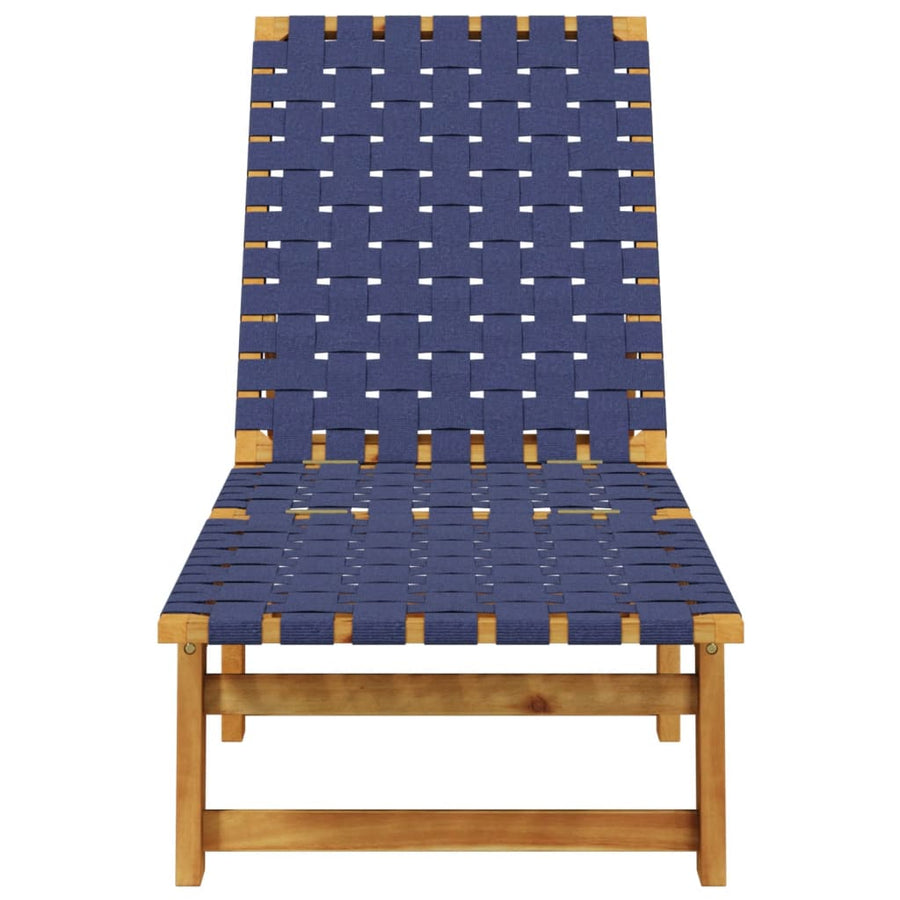 Ligbedden Massief Acaciahout En Stof Donker 2 Blauw