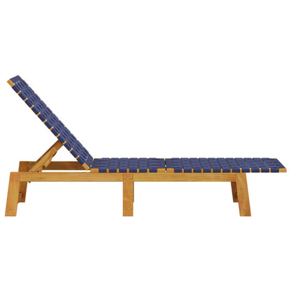 Ligbedden Massief Acaciahout En Stof Donker 2 Blauw