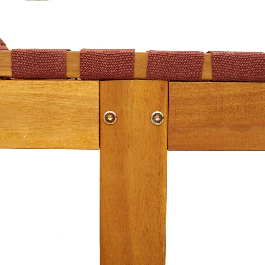 Ligbedden Massief Acaciahout 2 Rood Met tafel