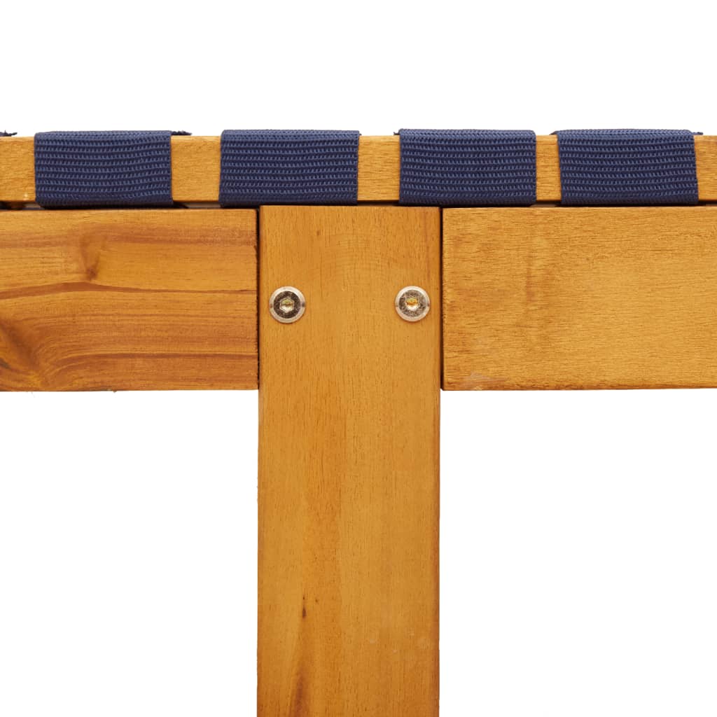 Ligbedden Massief Acaciahout Donker 2 Blauw Met tafel