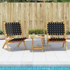 Tuinstoelen 2 st massief acaciahout zwart