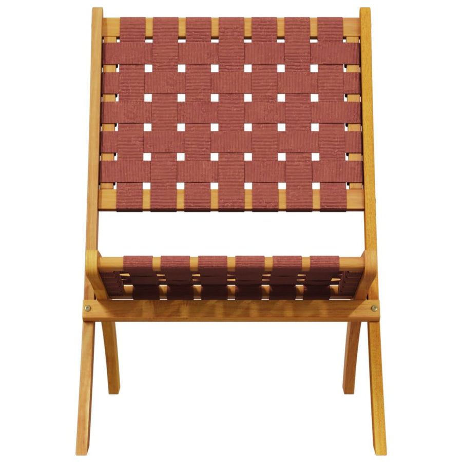 Tuinstoelen Inklapbaar Massief Hout Rood Met tafel