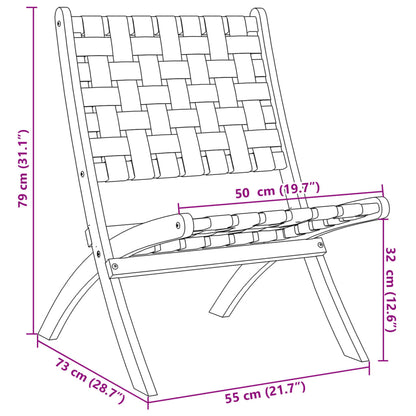 Tuinstoelen Inklapbaar Massief Hout Rood Met tafel
