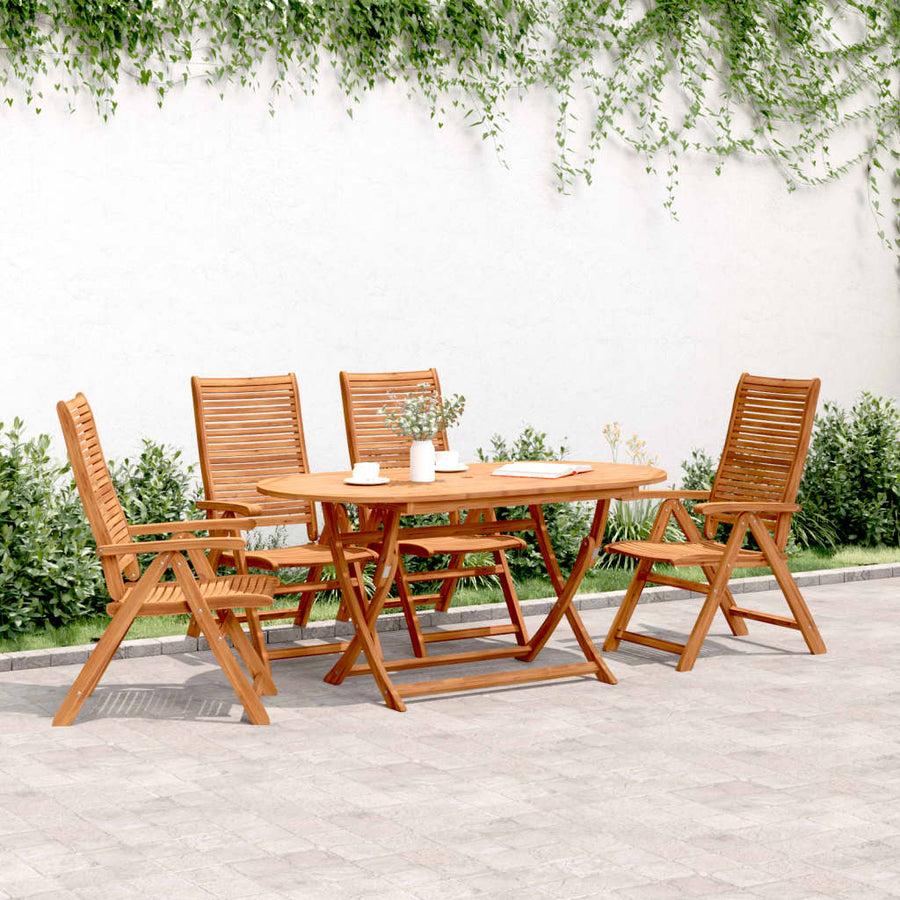 Tuinstoelen Verstelbaar 56X72X107 Cm Massief Acaciahout 4