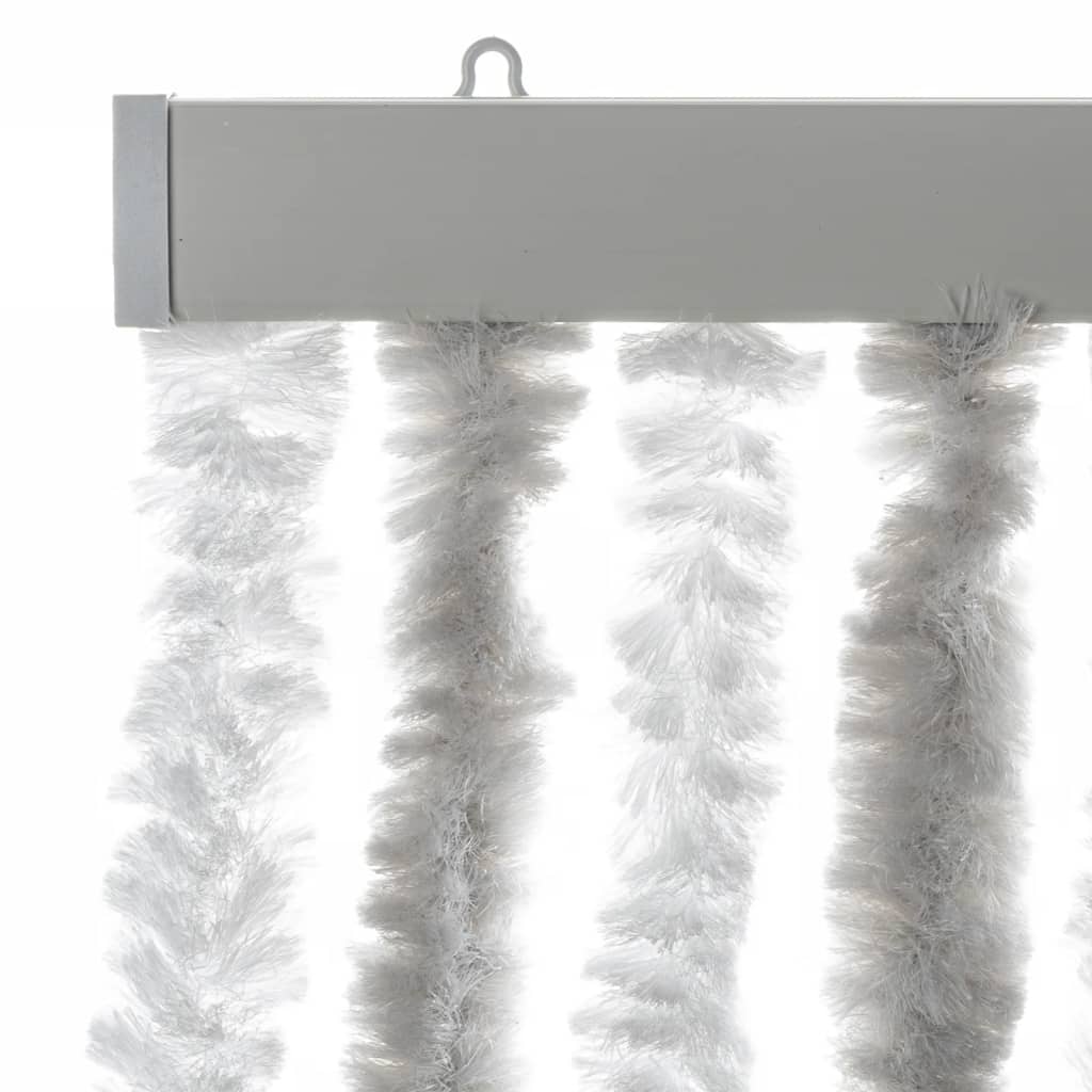 Vliegengordijn Chenille Lichtgrijs En Wit 118 x 220 cm