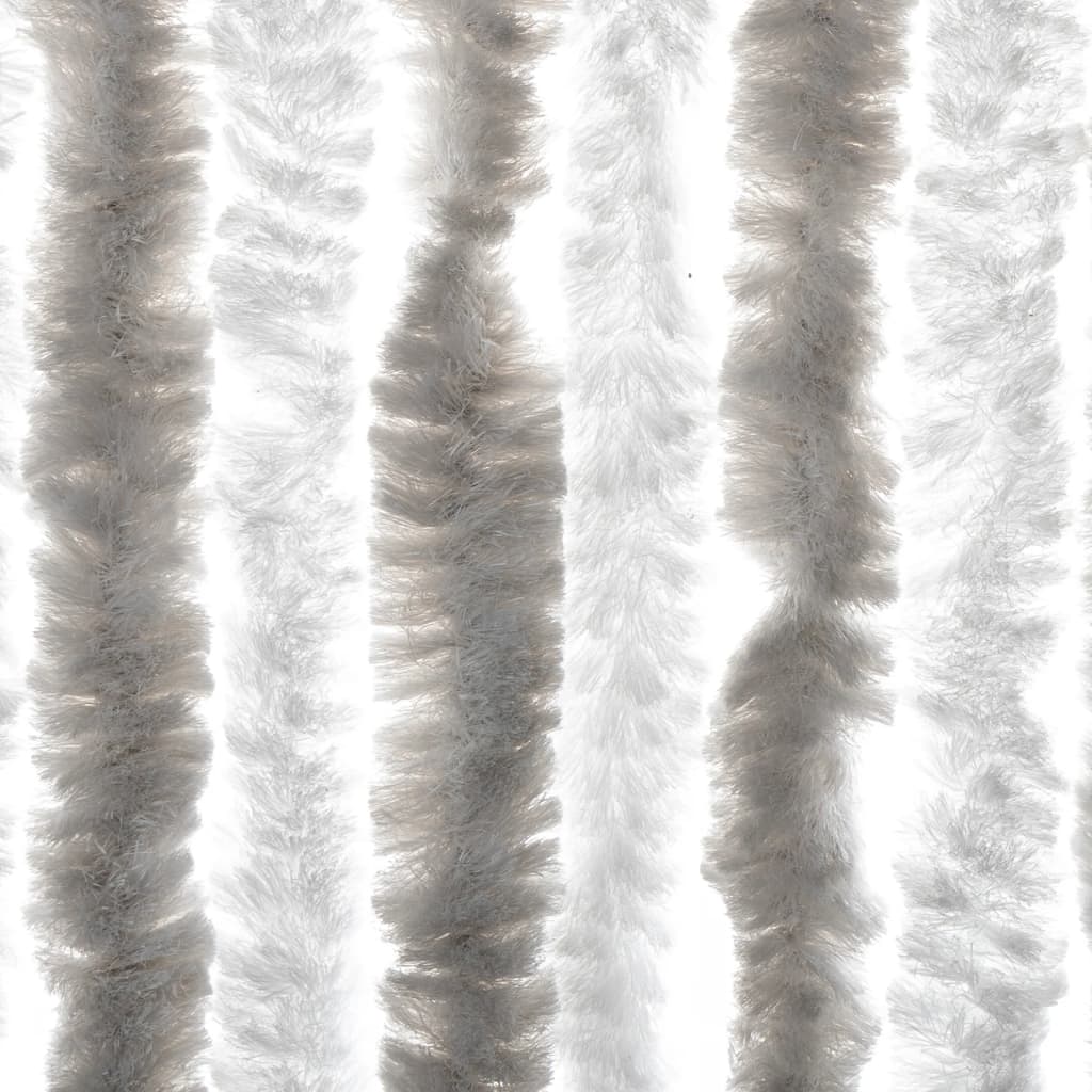 Vliegengordijn Chenille Lichtgrijs En Wit 118 x 220 cm